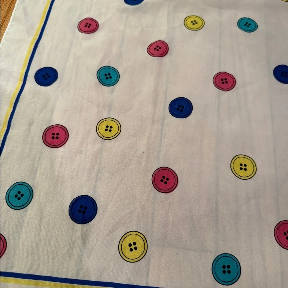 Colorful Polka Dot Button Scarf